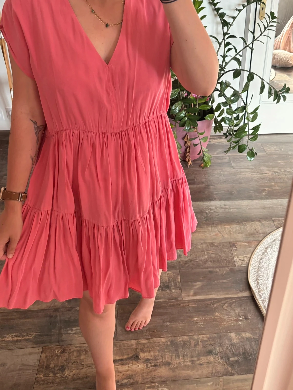 Roze Mango-jurk maat S – photo 8